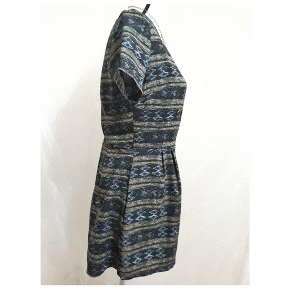 3/$20 Lush Navy and Tan Boho Print Festival Romper - Picture 3 of 5